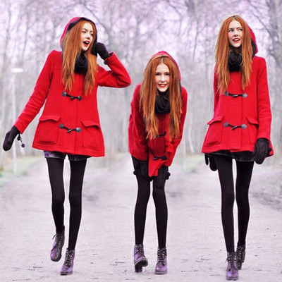 Style thu đông sắc màu cho teengirl | Đồng phục Noel kute