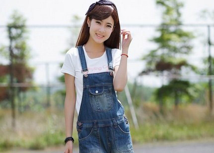  Nhí nhảnh với jumpsuit jean ngắn ngày hè | May Dong phuc