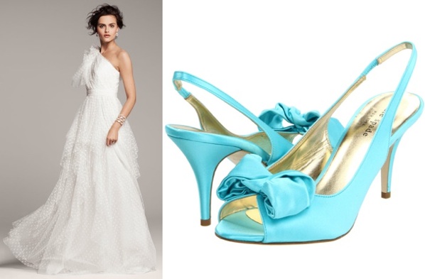 Chọn giày cô dâu theo váy cưới | May Dong phuc