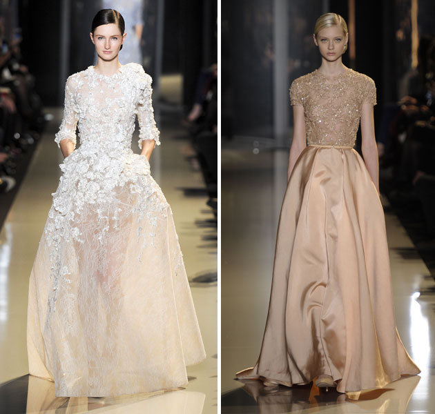 Những chiếc váy dạ hội đính hạt cao cấp của Ellie Saab trong BST Haute Couture 2013.