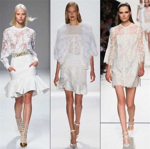 Balmain, J.Mendel và  Elie Saab cùng tung hê xu hướng màu trắng